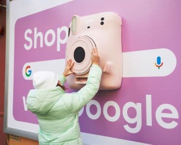 Large 3D Printed Instant Camera for Shop Google