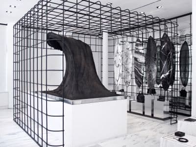 Metal Frame Retail Display for Alexander Wang