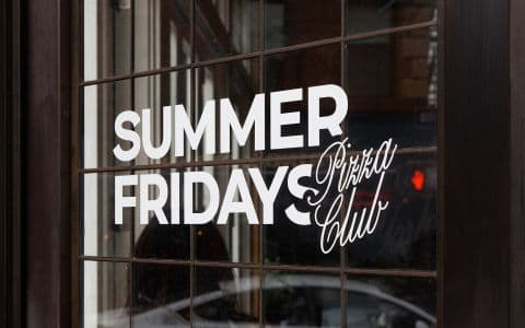 Vinyl Store Front Display for Pizza Club