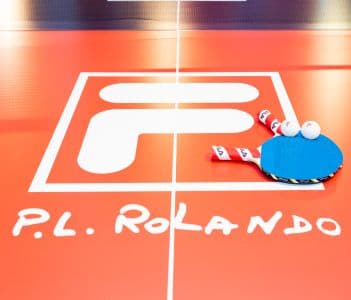 Vinyl Wrapped Ping Pong Table for P.L. Rolando x FILA Event