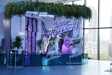 Metallic Wall for Unblush Event 