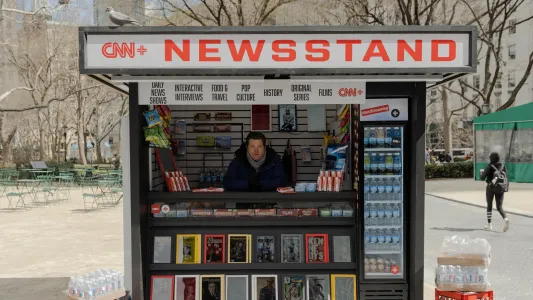 News Stand for CNN at Madison Square Park