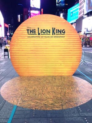 Vinyl Wall for Disney's The Lion King Broadway Show in Times Square