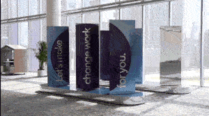 LinkedIn Conference Rotating Banner Pillars