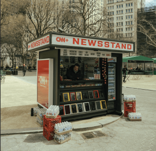 News Stand for CNN at Madison Square Park